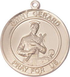 [7042RDKT] 14kt Gold Saint Gerard Medal
