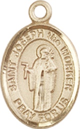 [9220KT] 14kt Gold Saint Joseph the Worker Medal