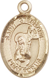 [9228KT] 14kt Gold Saint Stephanie Medal