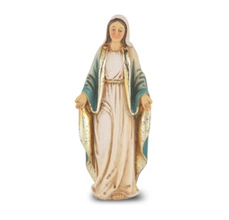 [HI-1735-200] 4&quot; Cold Cast Resin Hand Painted Statue of Our Lady of Grace 