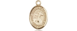 [9233KT] 14kt Gold Saint Bernard of Clairvaux Medal