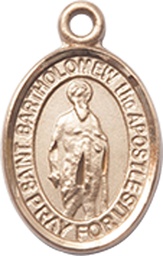 [9238KT] 14kt Gold Saint Bartholomew the Apostle Medal