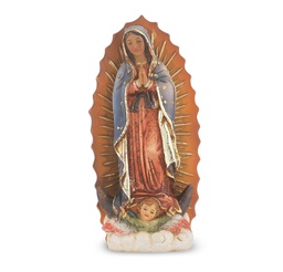 [HI-1735-216] 4&quot; Cold Cast Resin Hand Painted Statue of Our Lady Of Guadalupe