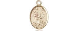 [9244KT] 14kt Gold Saint Zita Medal
