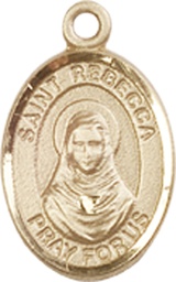 [9252KT] 14kt Gold Saint Rebecca Medal