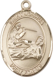 [7059KT] 14kt Gold Saint Joshua Medal