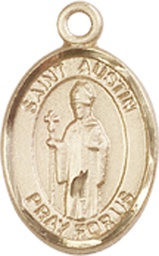 [9256KT] 14kt Gold Saint Austin Medal