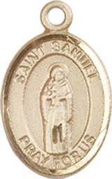 [9259KT] 14kt Gold Saint Samuel Medal