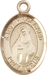 [9260KT] 14kt Gold Saint Hildegard von Bingen Medal