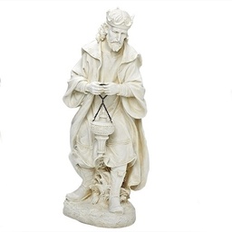 [RO-21755] 27" Scale Ivory Praising Wise Man Fig - Christmas