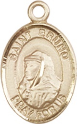 [9270KT] 14kt Gold Saint Bruno Medal