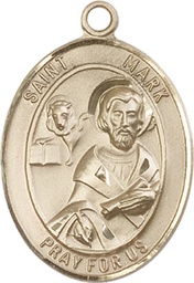 [7070KT] 14kt Gold Saint Mark the Evangelist Medal