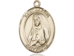 [7075KT] 14kt Gold Saint Martha Medal