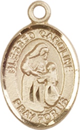 [9281KT] 14kt Gold Blessed Caroline Gerhardinger Medal