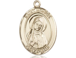[7079KT] 14kt Gold Saint Monica Medal