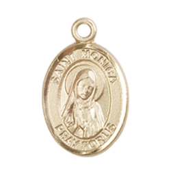 [7079KT] 14kt Gold Saint Monica Medal