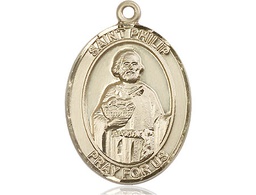 [7083KT] 14kt Gold Saint Philip the Apostle Medal