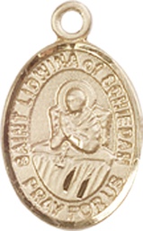 [9297KT] 14kt Gold Saint Lidwina of Schiedam Medal
