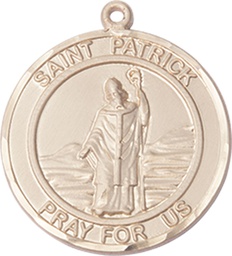 [7084RDKT] 14kt Gold Saint Patrick Medal