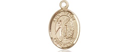[9298KT] 14kt Gold Saint Fiacre Medal