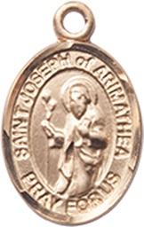[9300KT] 14kt Gold Saint Joseph of Arimathea Medal