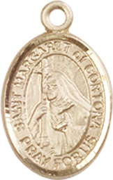 [9301KT] 14kt Gold Saint Margaret of Cortona Medal