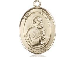 [7090KT] 14kt Gold Saint Peter the Apostle Medal