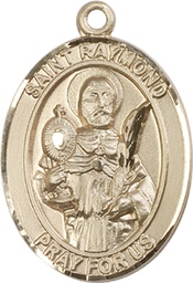 [7091KT] 14kt Gold Saint Raymond Nonnatus Medal