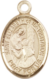 [9311KT] 14kt Gold Saint Elizabeth of the Visitation Medal