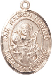 [7091SPKT] 14kt Gold San Raymon Nonato Medal