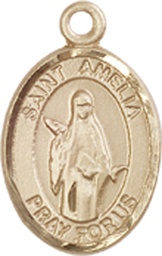 [9313KT] 14kt Gold Saint Amelia Medal