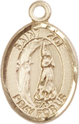 [9314KT] 14kt Gold Saint Zoe of Rome Medal