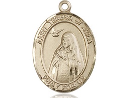 [7102KT] 14kt Gold Saint Teresa of Avila Medal