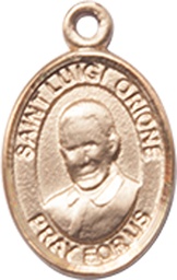 [9326KT] 14kt Gold Saint Luigi Orione Medal