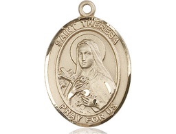 [7106KT] 14kt Gold Saint Theresa Medal