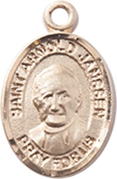 [9328KT] 14kt Gold Saint Arnold Janssen Medal