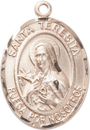 [7106SPKT] 14kt Gold Santa Teresita Medal