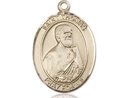 [7107KT] 14kt Gold Saint Thomas the Apostle Medal
