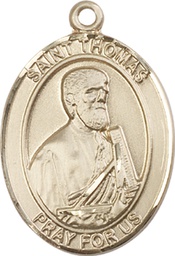 [7107KT] 14kt Gold Saint Thomas the Apostle Medal