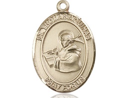 [7108KT] 14kt Gold Saint Thomas Aquinas Medal