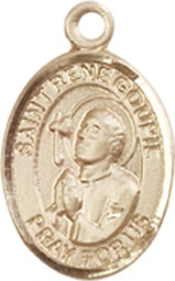 [9334KT] 14kt Gold Saint Rene Goupil Medal