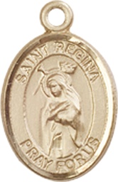 [9335KT] 14kt Gold Saint Regina Medal