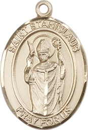 [7124KT] 14kt Gold Saint Stanislaus Medal