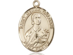 [7130KT] 14kt Gold Saint Gemma Galgani Medal