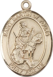 [7200KT] 14kt Gold Saint Martin of Tours Medal