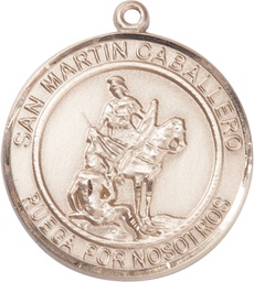 [7200RDSPKT] 14kt Gold San Martin Caballero Medal