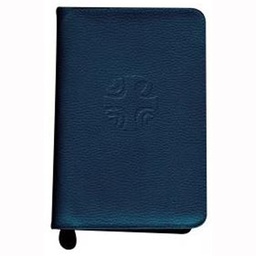 [401/10LC] Liturgy of the Hours Leather Zipper Case (Vol. I) (Blue)
