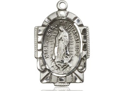 [2080SS] Sterling Silver Our Lady of Guadalupe Medal