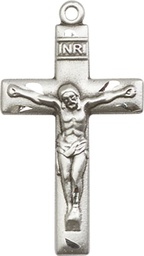 [2185SS] Sterling Silver Crucifix Medal