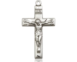 [2185SS] Sterling Silver Crucifix Medal